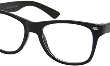 Kids Nerd Glasses Clear Lens Geek Fake for Costume Children’s (Age 3-10) Black