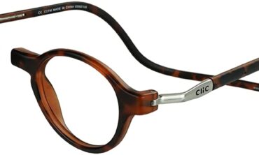 Clic Magnetic Reading Glasses, Computer Readers, Replaceable Lens, Adjustable Temples, Classic