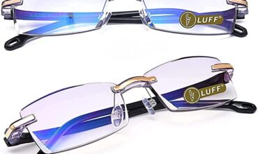 LUFF Blue Light Blocking Reading Glasses- Readers Computer Eyeglasses HD Spring Hinge Anti Glare Filter UV Ray for Women Men