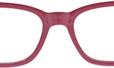 Peepers by PeeperSpecs Simply Kids Square Blue Light Blocking Reading Glasses, Pink, 45.4 + 0