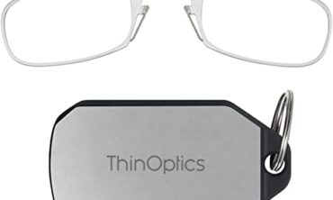 ThinOptics Keychain Case and Readers Rectangular Reading Glasses