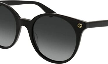 Gucci Womens UV Protection Modern Cat Eye Sunglasses Black 52mm