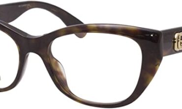 Gucci GG0813O 002 Eyeglasses Women’s Havana/Gold Full Rim Optical Frame 52mm