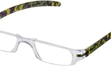 Fisherman Eyewear Slim Vision Rimless Reading Glasses, Camouflage